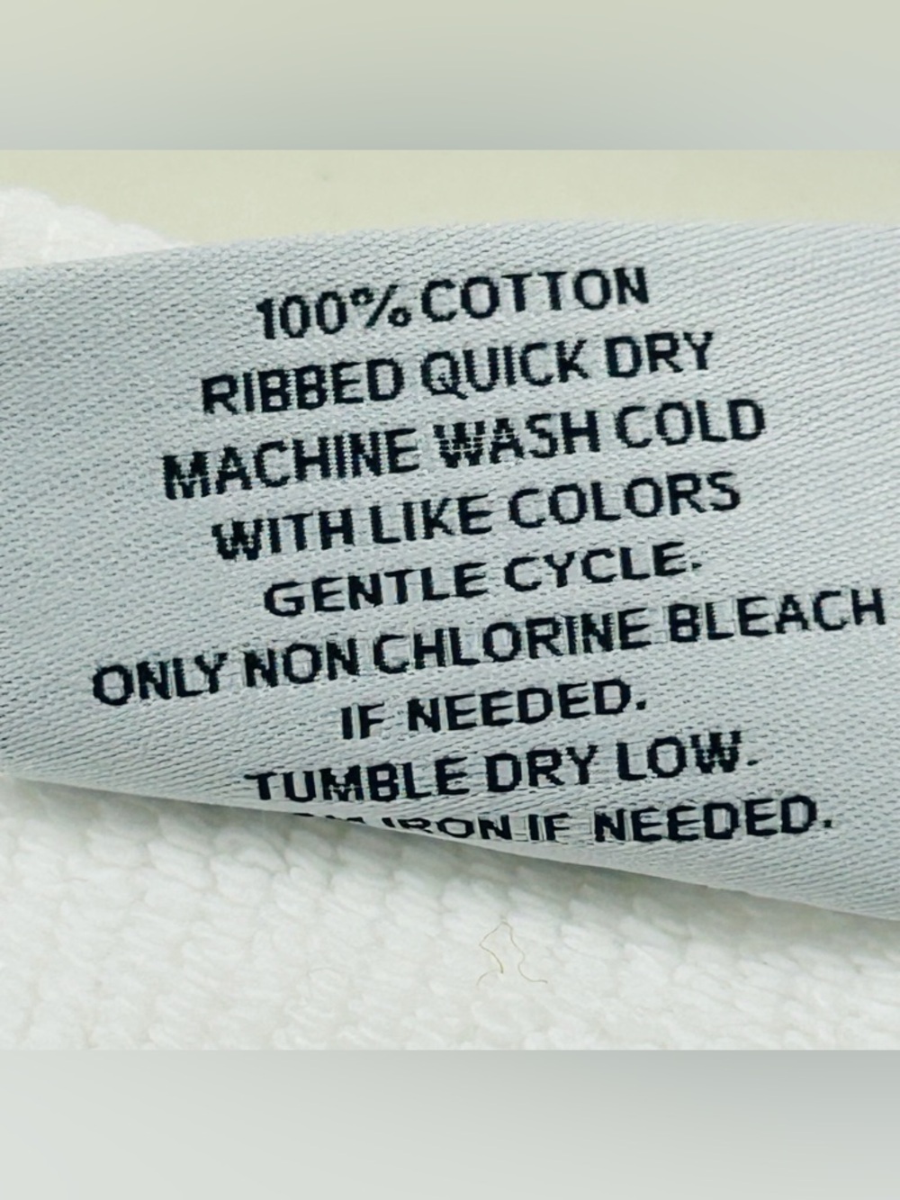 QUINCE Turkish Ribbed Quick Dry Bath Towels White 7566 - Picture 8 of 9